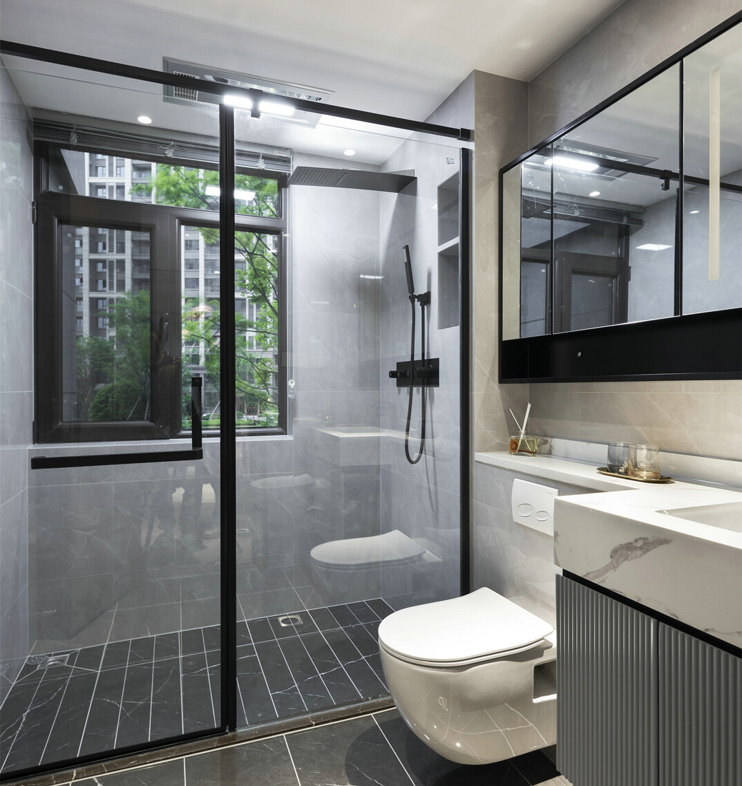 桃李芳菲4室2廳2廚1衛141㎡衛生間現代輕奢風格裝修效果圖