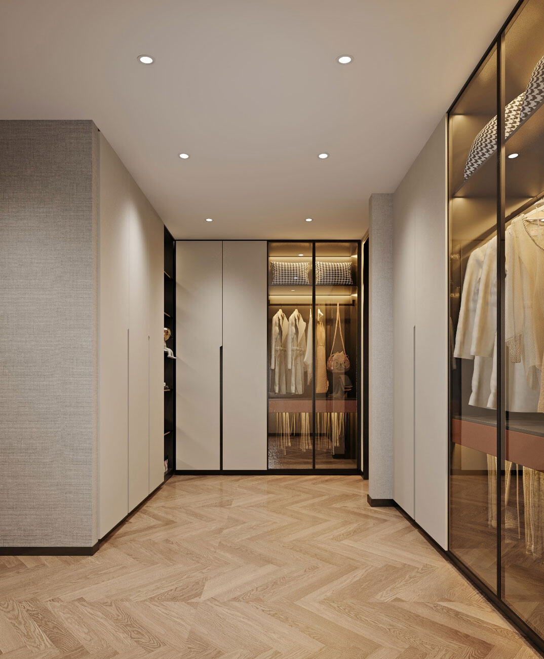 青島小鎮175㎡別墅下疊衣帽間輕奢極簡風格裝修案例效果圖.jpg